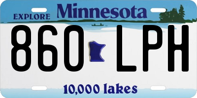 MN license plate 860LPH