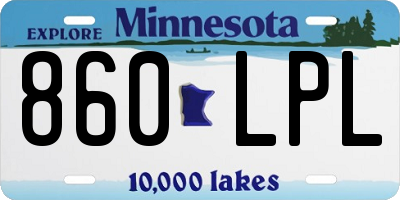 MN license plate 860LPL