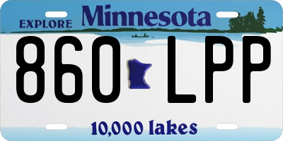 MN license plate 860LPP