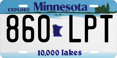 MN license plate 860LPT