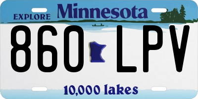 MN license plate 860LPV