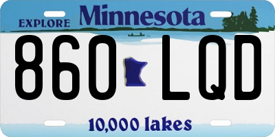 MN license plate 860LQD