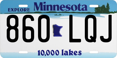 MN license plate 860LQJ