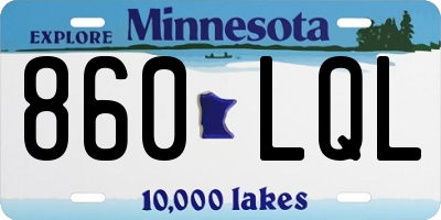 MN license plate 860LQL