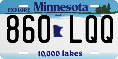 MN license plate 860LQQ