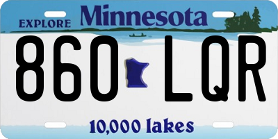MN license plate 860LQR