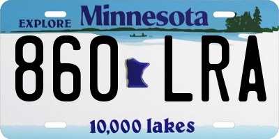 MN license plate 860LRA