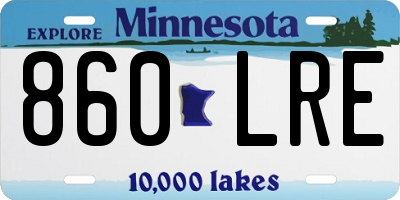MN license plate 860LRE