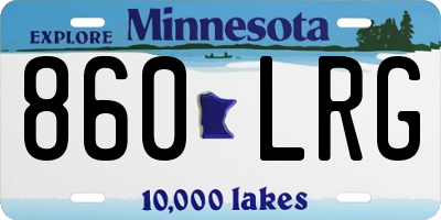 MN license plate 860LRG