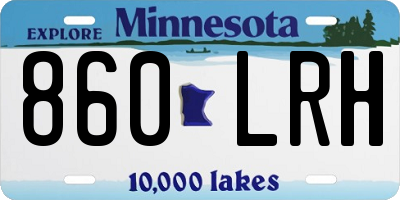 MN license plate 860LRH