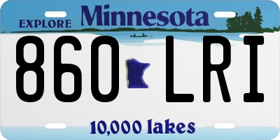 MN license plate 860LRI