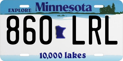MN license plate 860LRL