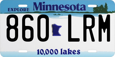 MN license plate 860LRM