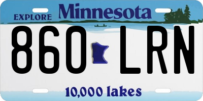 MN license plate 860LRN