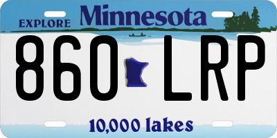 MN license plate 860LRP