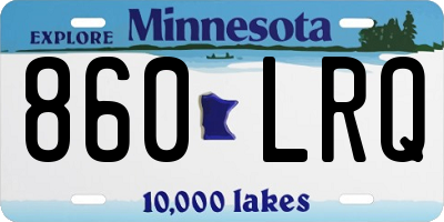MN license plate 860LRQ