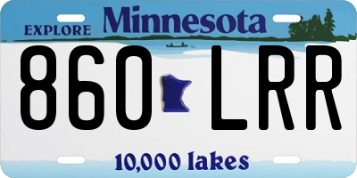 MN license plate 860LRR
