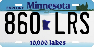 MN license plate 860LRS