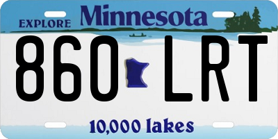 MN license plate 860LRT