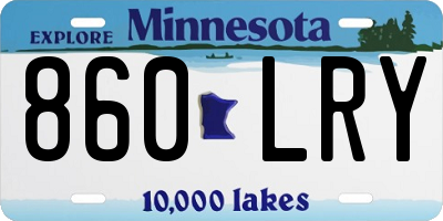 MN license plate 860LRY