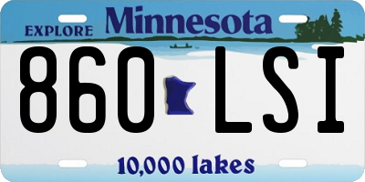MN license plate 860LSI