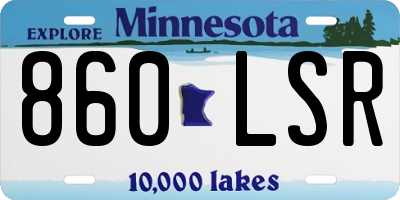 MN license plate 860LSR