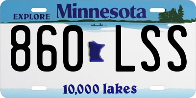 MN license plate 860LSS