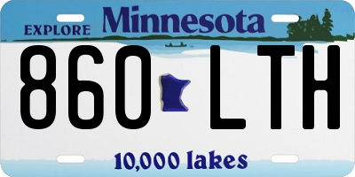 MN license plate 860LTH
