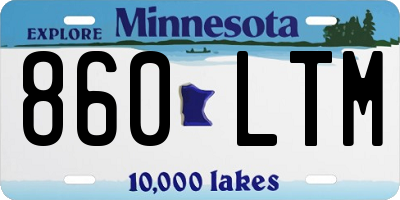 MN license plate 860LTM