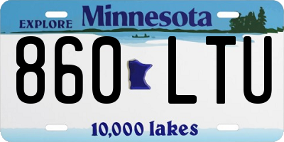 MN license plate 860LTU