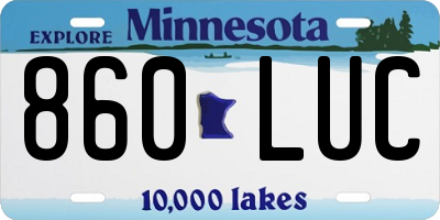 MN license plate 860LUC