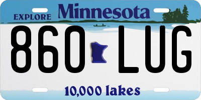 MN license plate 860LUG