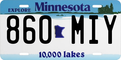 MN license plate 860MIY