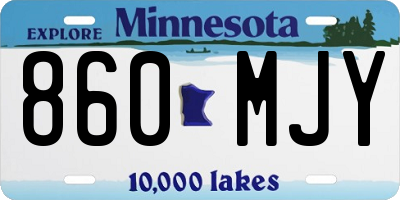 MN license plate 860MJY