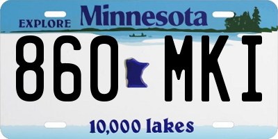 MN license plate 860MKI