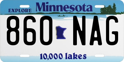 MN license plate 860NAG