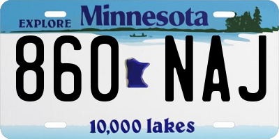 MN license plate 860NAJ