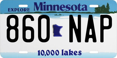 MN license plate 860NAP