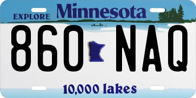 MN license plate 860NAQ