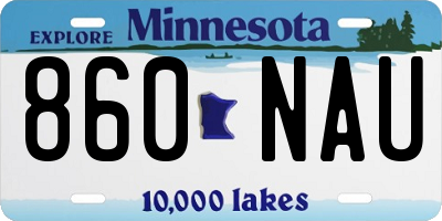 MN license plate 860NAU