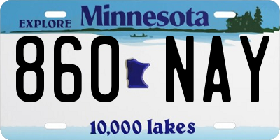 MN license plate 860NAY