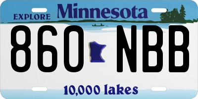 MN license plate 860NBB