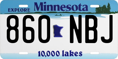 MN license plate 860NBJ