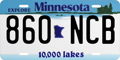 MN license plate 860NCB