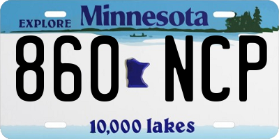 MN license plate 860NCP