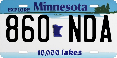 MN license plate 860NDA