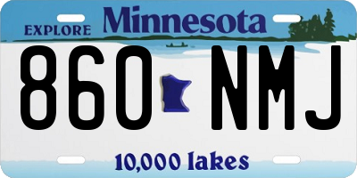 MN license plate 860NMJ