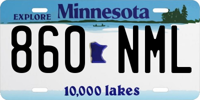 MN license plate 860NML