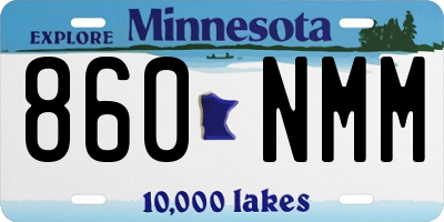 MN license plate 860NMM