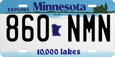 MN license plate 860NMN